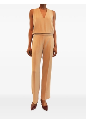 Brunello Cucinelli Vintage sleeveless V-neck jumpsuit - Neutrals