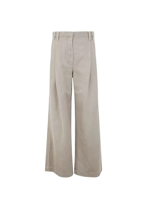 Brunello Cucinelli wide-leg pleated trousers - Neutrals