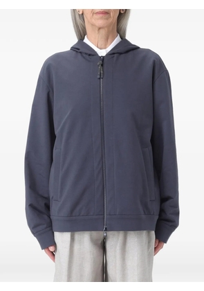 Brunello Cucinelli zip-up hoodie - Blue