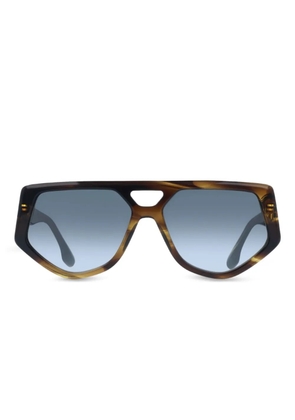 Victoria Beckham Eyewear geometric-frame sunglasses - Green