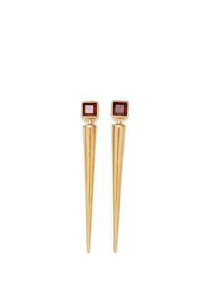 Jil Sander stone-embellished drop earrings - Gold