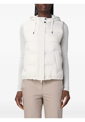 Brunello Cucinelli padded hooded gilet - Neutrals