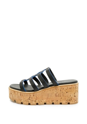 Hermès Pre-Owned Isabella cork wedge sandals - Black