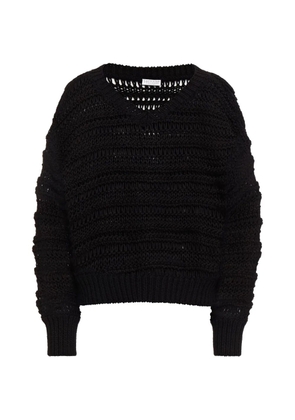Brunello Cucinelli Monili-detail open-knit knitwear - Black