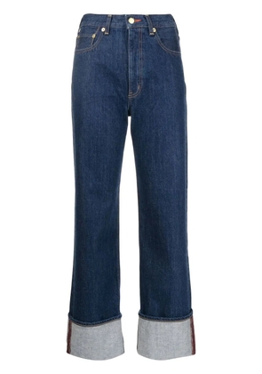 Tu es mon Tresor The Carnelian high-rise straight-leg jeans - Blue