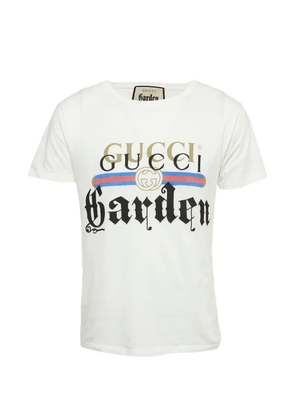 Gucci Pre-Owned Gucci Garden embroidered T-shirt - White