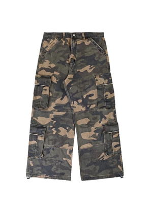 Vague Studios camouflage flap-pocket jeans - Green