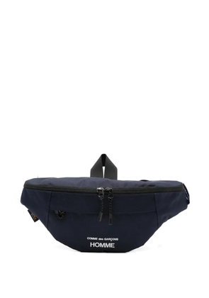 Comme des Garçons Homme logo-embroidered adjustable-strap messenger bag - Blue