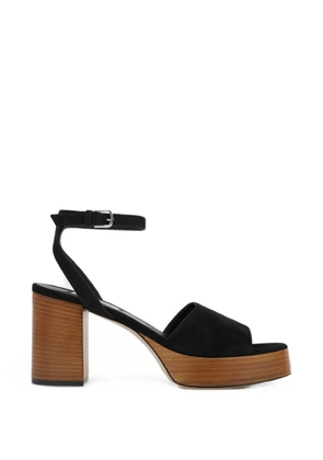 TOTEME platform suede sandals - Black