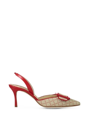 Manolo Blahnik Maysli buckle-detail pumps - Neutrals
