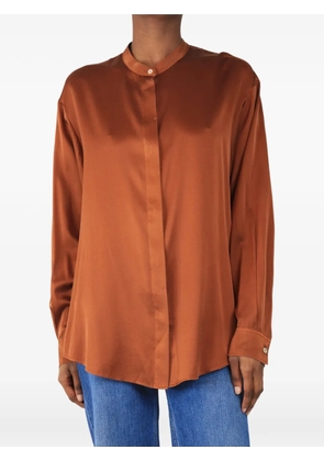 Forte Forte band-collar shirt - Brown