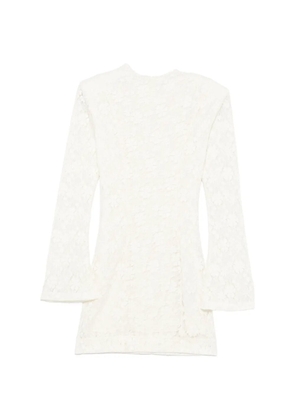 ROTATE BIRGER CHRISTENSEN floral-lace long-sleeve mini dress - Neutrals