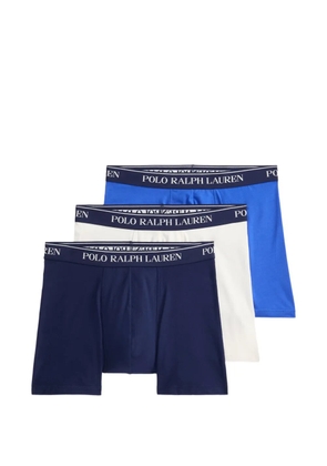 Polo Ralph Lauren logo-waistband boxer briefs (set of three) - Blue