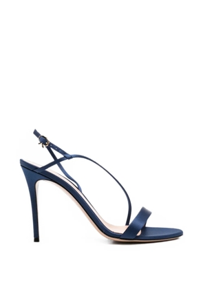 Gianvito Rossi Manhattan satin heeled sandals - Blue