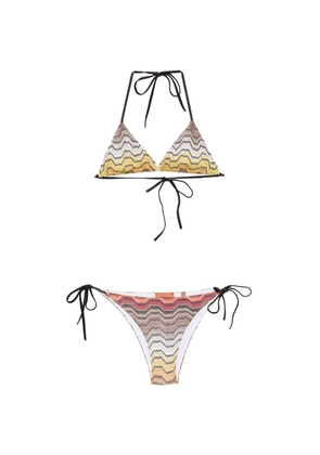 Missoni zigzag-knit triangle bikini - Neutrals