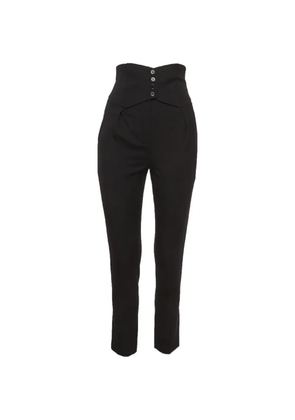 Saint Laurent Pre-Owned pleat-detail gabardine trousers - Black