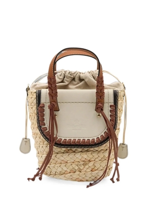 CUBA LAB Habanera Cuoieria leather-trim tote bag - Neutrals