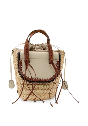 CUBA LAB Habanera Cuoieria leather-trim tote bag - Neutrals