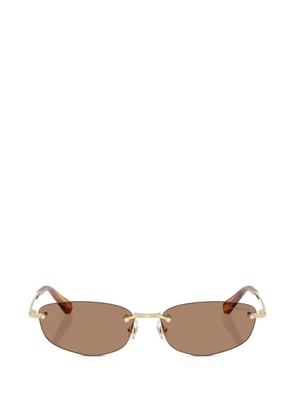Swarovski Eyewear rimless oval-frame sunglasses - Gold