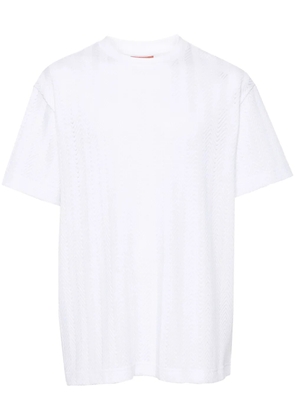 Missoni zigzag-weave knitted T-shirt - White