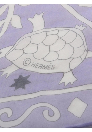 Hermès Pre-Owned 2000s Peuple du Vent scarf - Purple