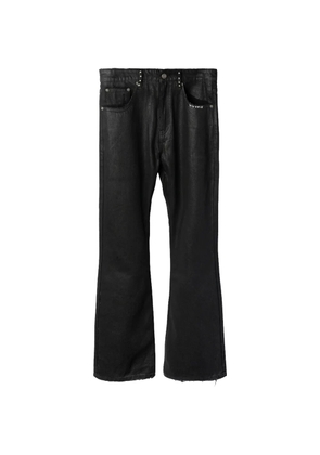 Vague Studios waxed bootcut jeans - Black