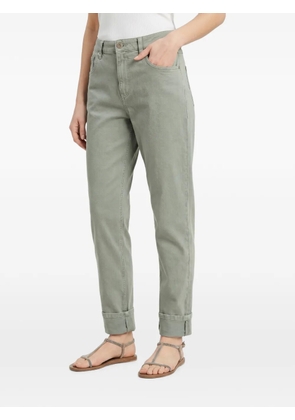 Brunello Cucinelli relaxed-fit turned-up trousers - Green