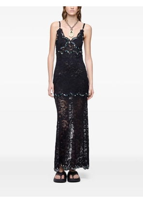 Rabanne lace sequin-embellished dress - Black