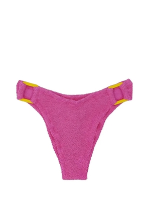 MC2 Saint Barth crinkle-effect ring-detail bikini bottoms - Pink