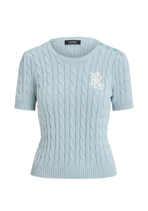 Lauren Ralph Lauren cable-knit short-sleeve sweater - Blue