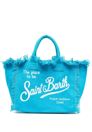MC2 Saint Barth logo print beach bag - Blue