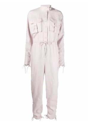 ZIMMERMANN Utility linen jumpsuit - Pink