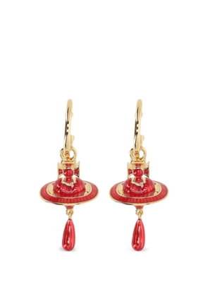 Vivienne Westwood Orb enamel earrings - Gold