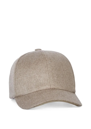 Sease logo-patch cashmere cap - Neutrals