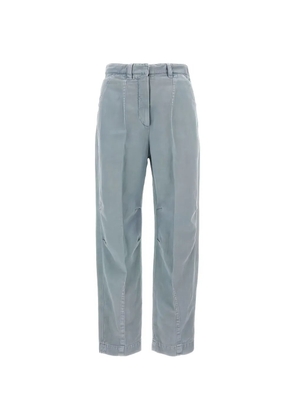 Brunello Cucinelli belt-loops cropped trousers - Blue