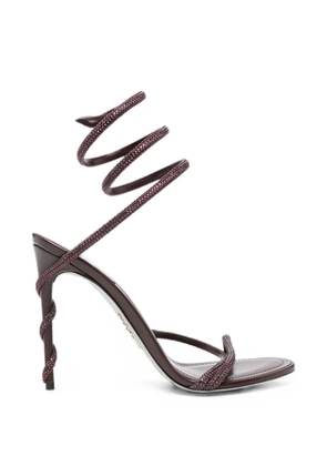 René Caovilla Margot crystal-embellished sandals - Brown