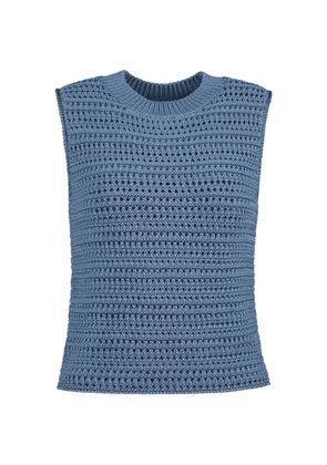Tod's crochet-knit top - Blue