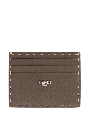 FENDI Selleria leather card holder - Brown