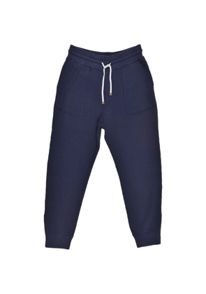 Brunello Cucinelli ribbed cotton track pants - Blue