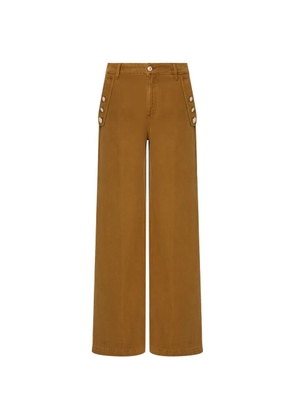LIU JO button-detail flared trousers - Brown