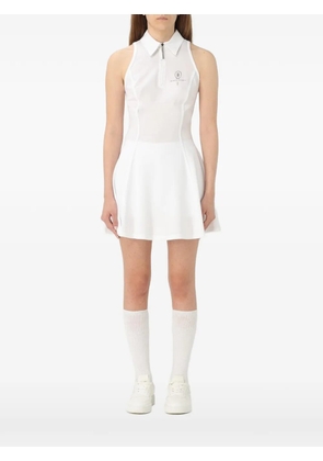 Brunello Cucinelli zip-collar sleeveless mini dress - White