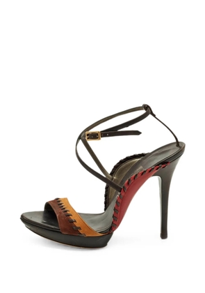 Ferragamo Pre-Owned ankle strap platform sandals - Black