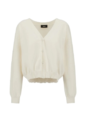 Laminar V-neck button-up cardigan - Neutrals