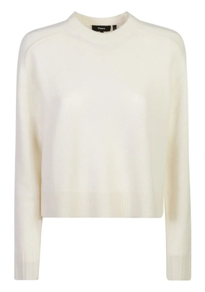 Theory cropped cashmere sweater - White