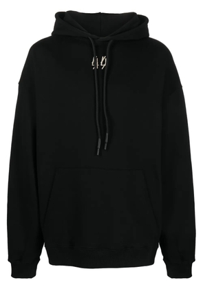 44 LABEL GROUP logo-print cotton hoodie - Black