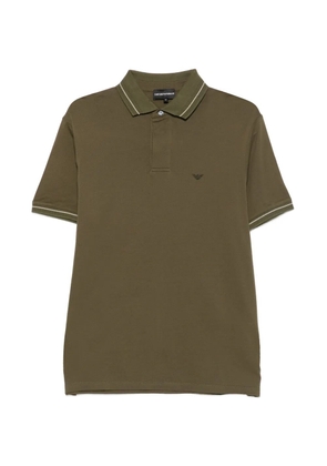 Emporio Armani logo-embroidered polo shirt - Green