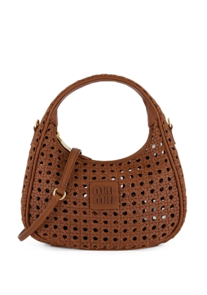 Miu Miu Wander woven shoulder bag - Brown