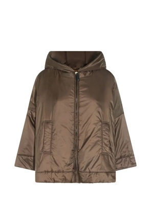 Max Mara The Cube hooded zip-up coat - Brown