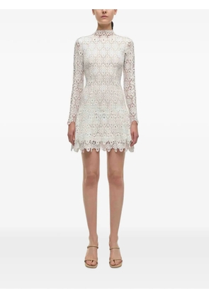 Simkhai guipure-lace long-sleeve dress - White