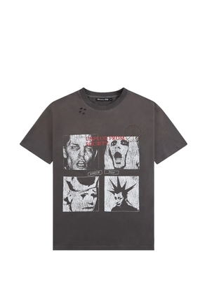 Boredom Kills Scream studded T-shirt - Grey